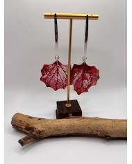 "EDICIÓN TRANSPARENCIA" PENDIENTES DE HOJA NATURAL