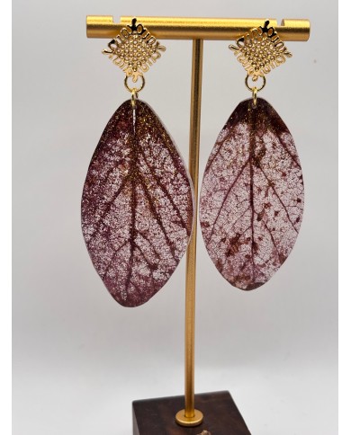 "EDICIÓN TRANSPARENCIA" PENDIENTES ARTESANOS DE HOJA