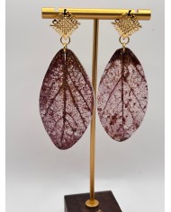 "EDICIÓN TRANSPARENCIA" PENDIENTES ARTESANOS DE HOJA NATURAL