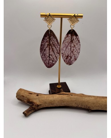 "EDICIÓN TRANSPARENCIA" PENDIENTES ARTESANOS DE HOJA