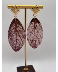 "EDICIÓN TRANSPARENCIA" PENDIENTES ARTESANOS DE HOJA