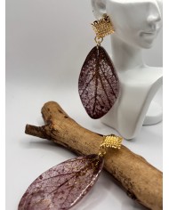 "EDICIÓN TRANSPARENCIA" PENDIENTES ARTESANOS DE HOJA