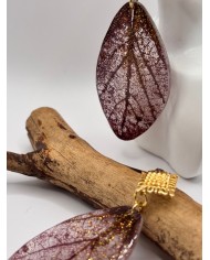 "EDICIÓN TRANSPARENCIA" PENDIENTES ARTESANOS DE HOJA