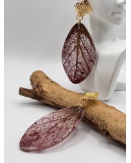 "EDICIÓN TRANSPARENCIA" PENDIENTES ARTESANOS DE HOJA