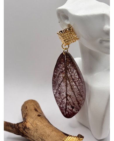 "EDICIÓN TRANSPARENCIA" PENDIENTES ARTESANOS DE HOJA