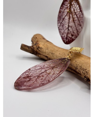 "EDICIÓN TRANSPARENCIA" PENDIENTES ARTESANOS DE HOJA