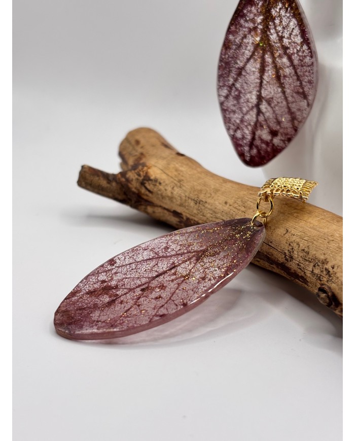 "EDICIÓN TRANSPARENCIA" PENDIENTES ARTESANOS DE HOJA