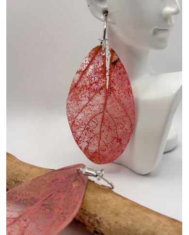 "EDICIÓN TRANSPARENCIA" PENDIENTES ARTESANOS DE HOJA NATURAL