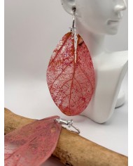 "EDICIÓN TRANSPARENCIA" PENDIENTES ARTESANOS DE HOJA NATURAL