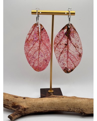 "EDICIÓN TRANSPARENCIA" PENDIENTES ARTESANOS DE HOJA NATURAL