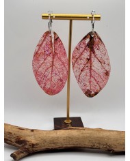 "EDICIÓN TRANSPARENCIA" PENDIENTES ARTESANOS DE HOJA NATURAL