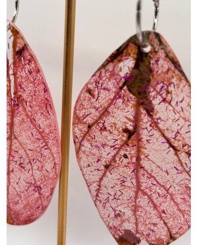 "EDICIÓN TRANSPARENCIA" PENDIENTES ARTESANOS DE HOJA NATURAL