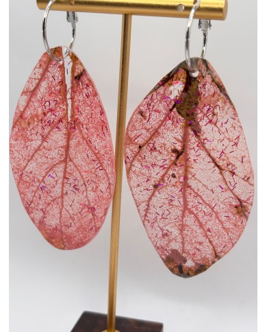 "EDICIÓN TRANSPARENCIA" PENDIENTES ARTESANOS DE HOJA NATURAL