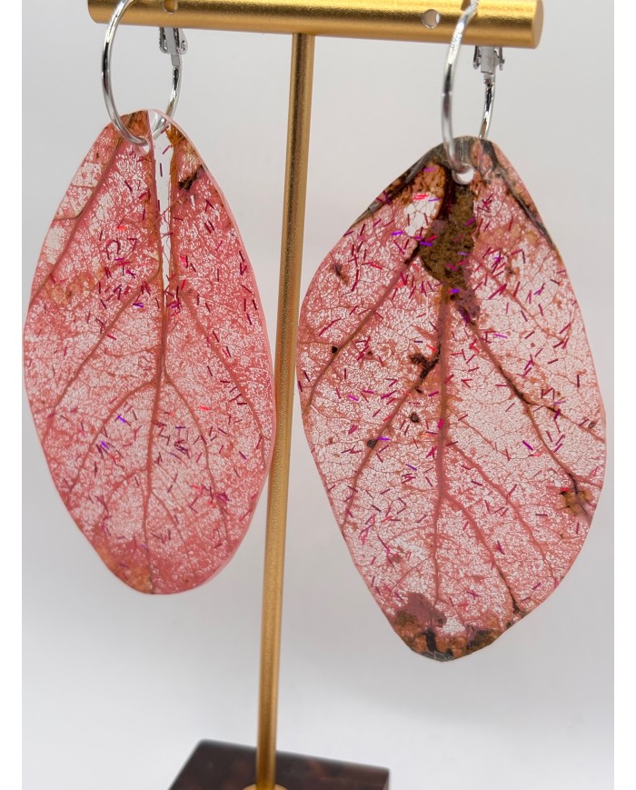 "EDICIÓN TRANSPARENCIA" PENDIENTES ARTESANOS DE HOJA NATURAL