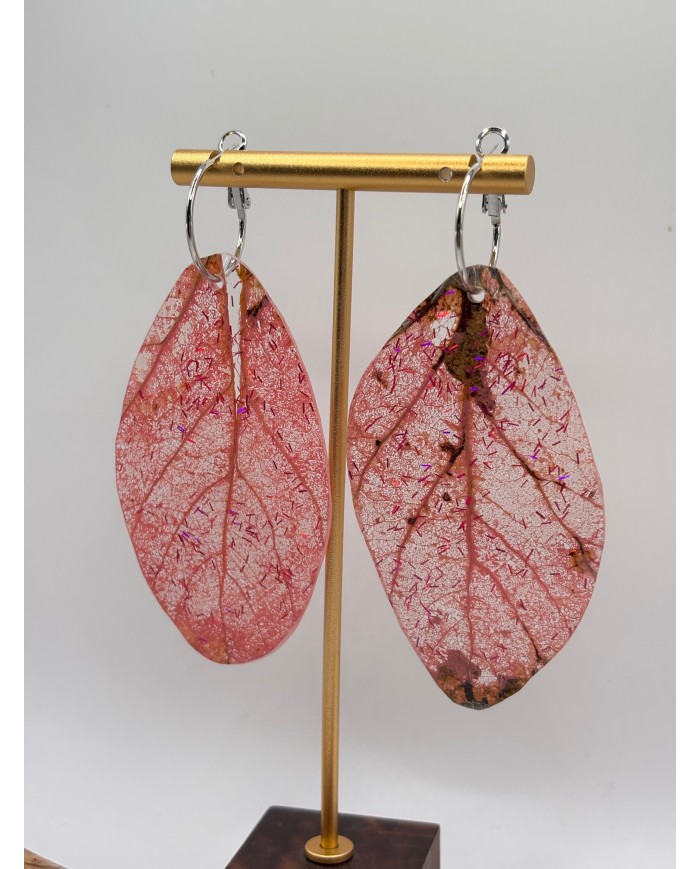 "EDICIÓN TRANSPARENCIA" PENDIENTES ARTESANOS DE HOJA NATURAL