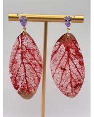 "EDICIÓN TRANSPARENCIA" PENDIENTES ARTESANOS DE HOJA NATURAL