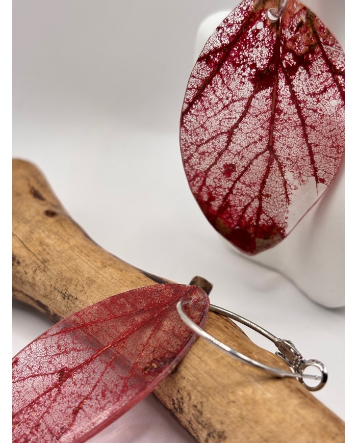 "EDICIÓN TRANSPARENCIA" PENDIENTES ARTESANOS DE HOJA NATURAL