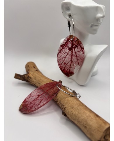 "EDICIÓN TRANSPARENCIA" PENDIENTES ARTESANOS DE HOJA NATURAL