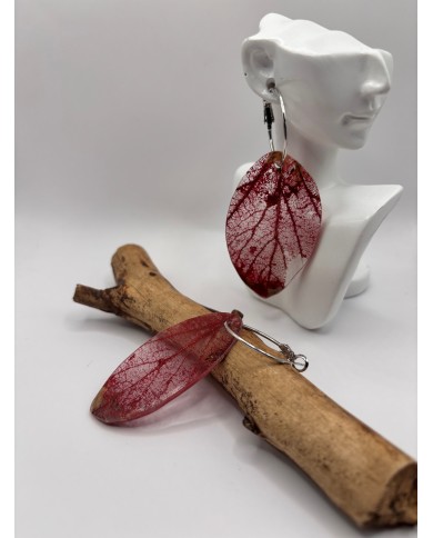 "EDICIÓN TRANSPARENCIA" PENDIENTES ARTESANOS DE HOJA NATURAL