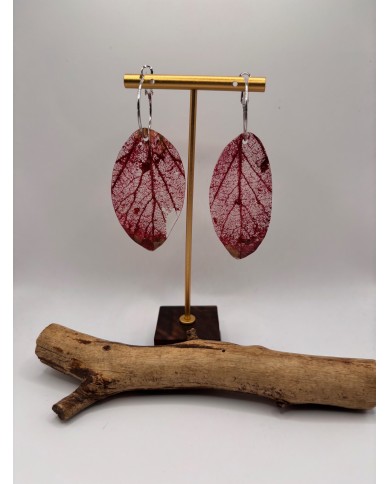 "EDICIÓN TRANSPARENCIA" PENDIENTES ARTESANOS DE HOJA NATURAL