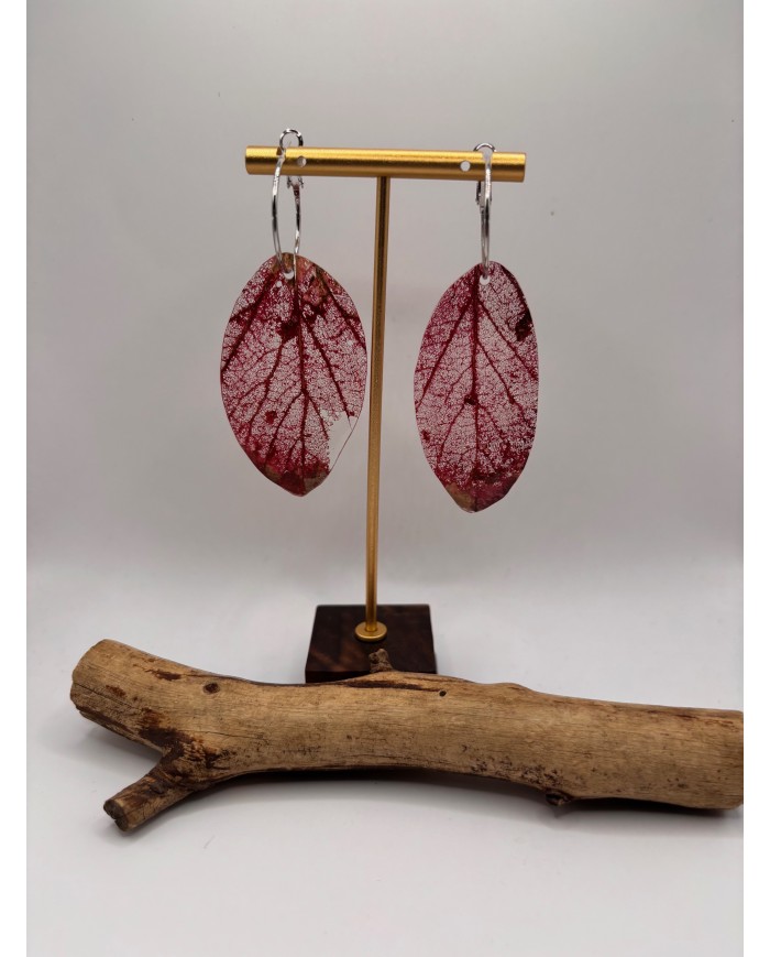 "EDICIÓN TRANSPARENCIA" PENDIENTES ARTESANOS DE HOJA NATURAL