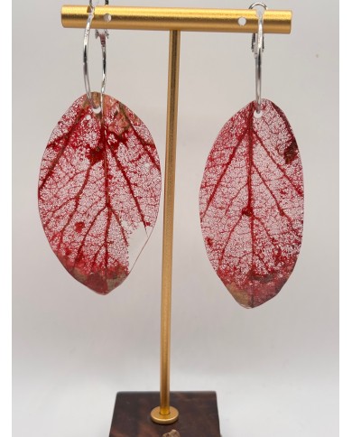 "EDICIÓN TRANSPARENCIA" PENDIENTES ARTESANOS DE HOJA NATURAL