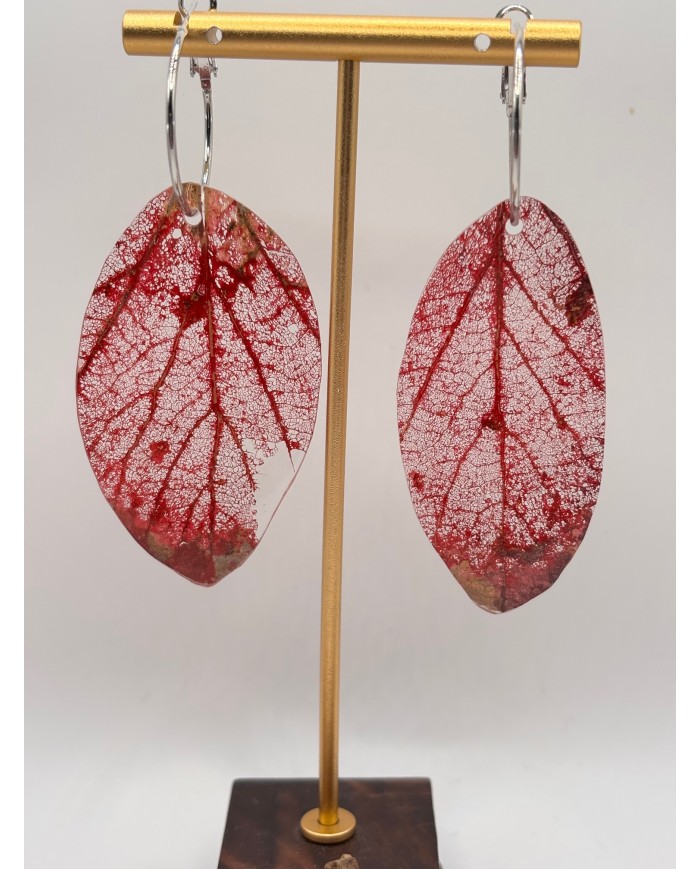 "EDICIÓN TRANSPARENCIA" PENDIENTES ARTESANOS DE HOJA NATURAL