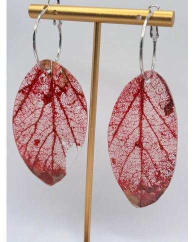 "EDICIÓN TRANSPARENCIA" PENDIENTES ARTESANOS DE HOJA NATURAL