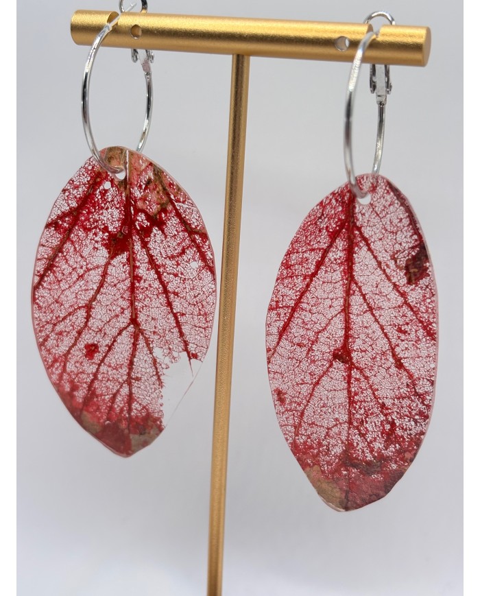 "EDICIÓN TRANSPARENCIA" PENDIENTES ARTESANOS DE HOJA NATURAL