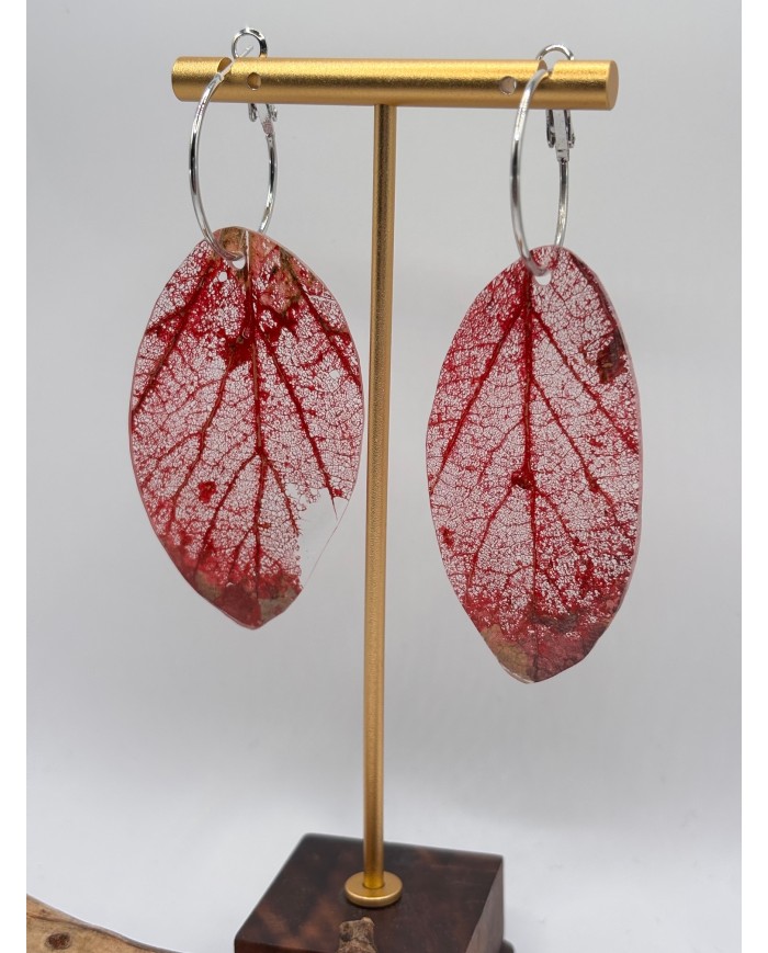 "EDICIÓN TRANSPARENCIA" PENDIENTES ARTESANOS DE HOJA NATURAL