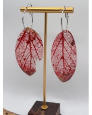 "EDICIÓN TRANSPARENCIA" PENDIENTES ARTESANOS DE HOJA NATURAL