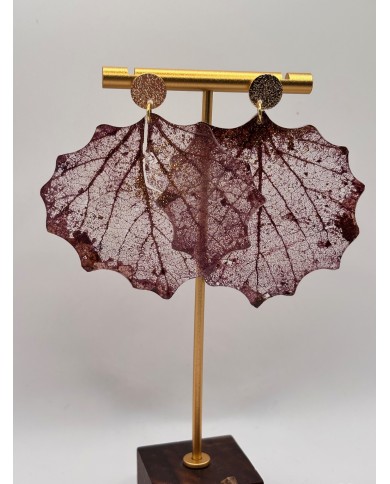 "EDICIÓN TRANSPARENCIA" PENDIENTES ARTESANOS DE HOJA NATURAL