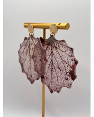 "EDICIÓN TRANSPARENCIA" PENDIENTES ARTESANOS DE HOJA NATURAL