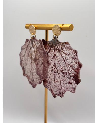 "EDICIÓN TRANSPARENCIA" PENDIENTES ARTESANOS DE HOJA NATURAL