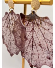 "EDICIÓN TRANSPARENCIA" PENDIENTES ARTESANOS DE HOJA NATURAL