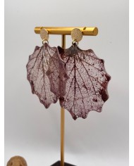 "EDICIÓN TRANSPARENCIA" PENDIENTES ARTESANOS DE HOJA NATURAL