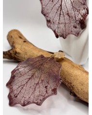 "EDICIÓN TRANSPARENCIA" PENDIENTES ARTESANOS DE HOJA NATURAL