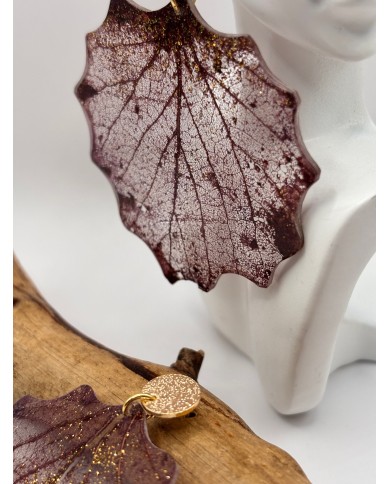 "EDICIÓN TRANSPARENCIA" PENDIENTES ARTESANOS DE HOJA NATURAL