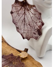 "EDICIÓN TRANSPARENCIA" PENDIENTES ARTESANOS DE HOJA NATURAL