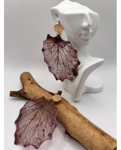 "EDICIÓN TRANSPARENCIA" PENDIENTES ARTESANOS DE HOJA NATURAL