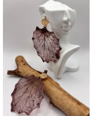 "EDICIÓN TRANSPARENCIA" PENDIENTES ARTESANOS DE HOJA NATURAL