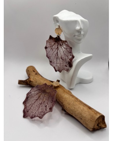 "EDICIÓN TRANSPARENCIA" PENDIENTES ARTESANOS DE HOJA NATURAL