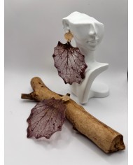 "EDICIÓN TRANSPARENCIA" PENDIENTES ARTESANOS DE HOJA NATURAL