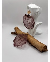 "EDICIÓN TRANSPARENCIA" PENDIENTES ARTESANOS DE HOJA NATURAL