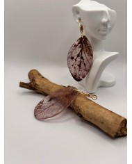 "EDICIÓN TRANSPARENCIA" PENDIENTES ARTESANOS DE HOJA NATURAL