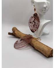 "EDICIÓN TRANSPARENCIA" PENDIENTES ARTESANOS DE HOJA NATURAL