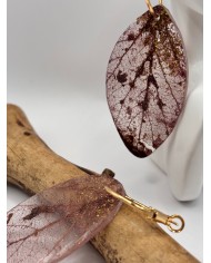 "EDICIÓN TRANSPARENCIA" PENDIENTES ARTESANOS DE HOJA NATURAL