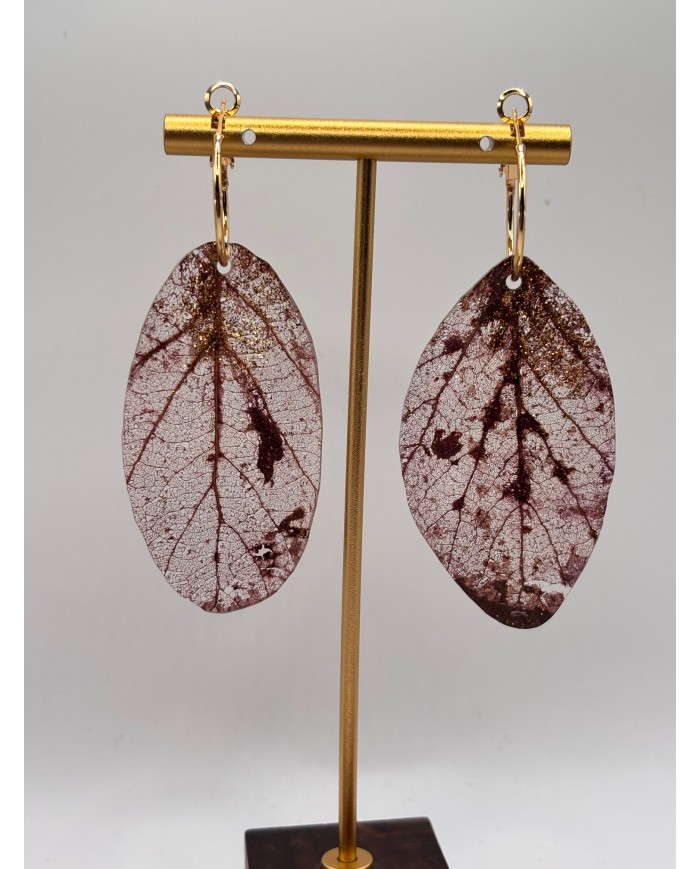 "EDICIÓN TRANSPARENCIA" PENDIENTES ARTESANOS DE HOJA NATURAL