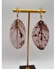 "EDICIÓN TRANSPARENCIA" PENDIENTES ARTESANOS DE HOJA NATURAL