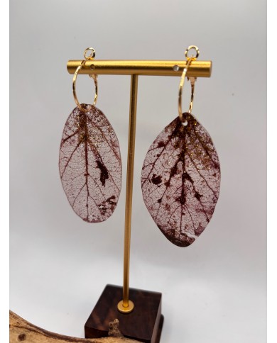 "EDICIÓN TRANSPARENCIA" PENDIENTES ARTESANOS DE HOJA NATURAL